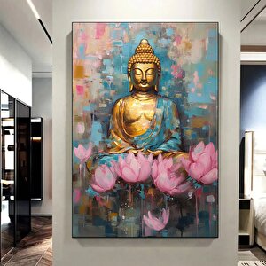 Budizm Siyah Buda Heykeli Guatemala Buda Tapınağı Kanvas Baskı Hediye Fikri Ev Dekoru Duvar Sanatı B 40x60 cm