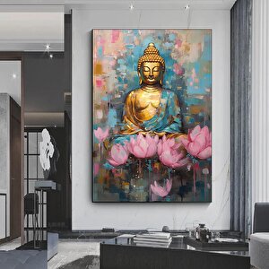 Budizm Siyah Buda Heykeli Guatemala Buda Tapınağı Kanvas Baskı Hediye Fikri Ev Dekoru Duvar Sanatı B 50x70 cm