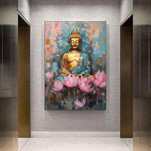 Budizm Siyah Buda Heykeli Guatemala Buda Tapınağı Kanvas Baskı Hediye Fikri Ev Dekoru Duvar Sanatı B 50x70 cm