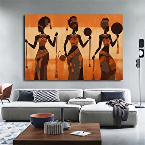 Afrika-amerikan Kültür Tablosu, Yerel Kadınlar Temalı Duvar Kanvası 40x60 cm