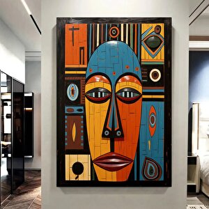 Kabile Maskesi Afrika Sanatı Çerçeveli Poster; Afrika Maskesi; Afrika Duvar Sanatı; Afrikalı Amerika