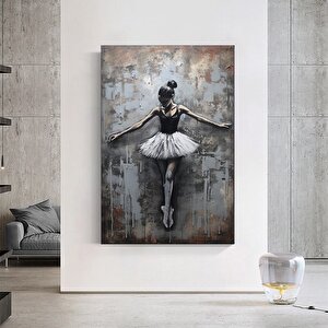 Bale Dansçısı Grafiti Poster Baskısı, Dans Eden Bale Dansçısı Duvar Sanatı. Sokak Sanatı Tuvali.