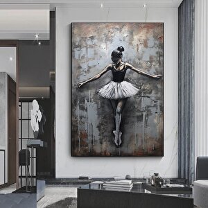 Bale Dansçısı Grafiti Poster Baskısı, Dans Eden Bale Dansçısı Duvar Sanatı. Sokak Sanatı Tuvali. 50x70 cm