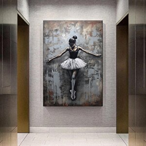 Bale Dansçısı Grafiti Poster Baskısı, Dans Eden Bale Dansçısı Duvar Sanatı. Sokak Sanatı Tuvali. 50x70 cm