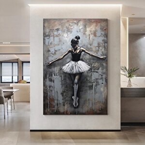 Bale Dansçısı Grafiti Poster Baskısı, Dans Eden Bale Dansçısı Duvar Sanatı. Sokak Sanatı Tuvali.