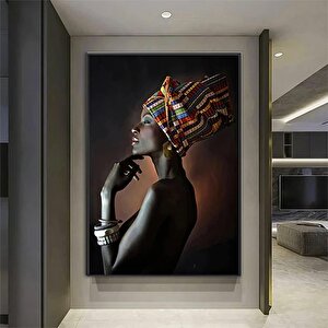 Modern Afrikalı Kadın Kanvas Tablosu