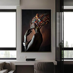 Modern Afrikalı Kadın Kanvas Tablosu
