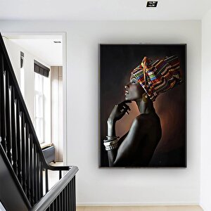 Modern Afrikalı Kadın Kanvas Tablosu