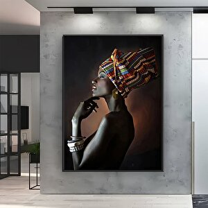 Modern Afrikalı Kadın Kanvas Tablosu
