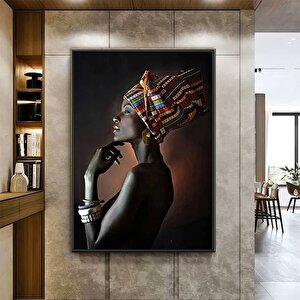 Modern Afrikalı Kadın Kanvas Tablosu