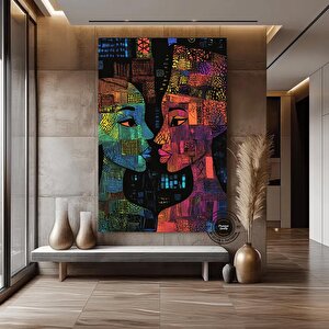 Afrika Duvar Sembolleri, Afrika Kültürü Ev Dekoru 70x100 cm