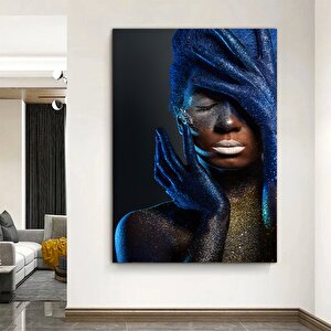 İskandinav Tarzı Afrika Kadın Kanvas Tablo – Soyut Se*si Kadın Posteri