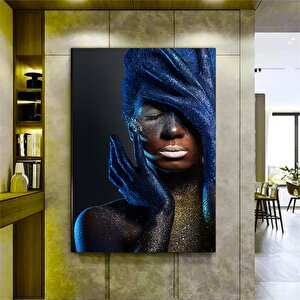 İskandinav Tarzı Afrika Kadın Kanvas Tablo – Soyut Se*si Kadın Posteri