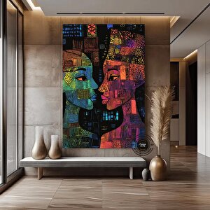 Afrika Duvar Sembolleri, Afrika Kültürü Ev Dekoru 50x70 cm