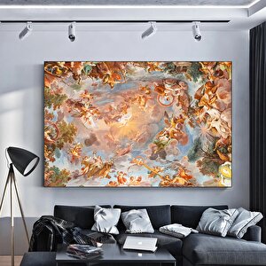 Rönesans Tablosu Kanvas Baskı – Versailles Sarayı Tavanı Kraliyet Duvar Sanatı, Ev Dekoru 90x180 cm