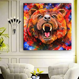 Renkli Ayı Tablosu; Soyut Hayvan Sanatı