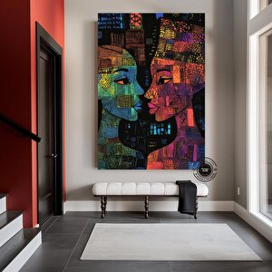 Afrika Duvar Sembolleri, Afrika Kültürü Ev Dekoru 80x120 cm