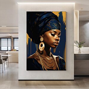Afrikalı Kadın Duvar Sanatı; Afrikalı Kadın Kanvas Baskı; Afrika-amerikan Ev Dekoru; Afrika Duvar De