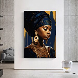 Afrikalı Kadın Duvar Sanatı; Afrikalı Kadın Kanvas Baskı; Afrika-amerikan Ev Dekoru; Afrika Duvar De
