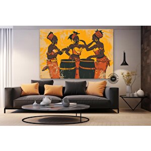 Afrika Soyut Sanat Çok Renkli Poster; Afrika Duvar Sanatı; Afrikalı Kadın; Soyut Afrika Sanatı; Afrik 20x30 cm