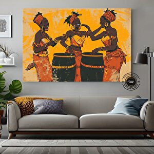 Afrika Soyut Sanat Çok Renkli Poster; Afrika Duvar Sanatı; Afrikalı Kadın; Soyut Afrika Sanatı; Afrik