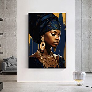 Afrikalı Kadın Duvar Sanatı; Afrikalı Kadın Kanvas Baskı; Afrika-amerikan Ev Dekoru; Afrika Duvar De