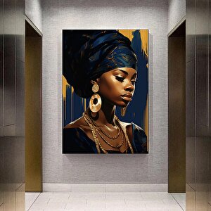 Afrikalı Kadın Duvar Sanatı; Afrikalı Kadın Kanvas Baskı; Afrika-amerikan Ev Dekoru; Afrika Duvar De 30x40 cm