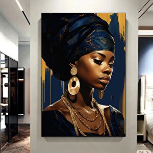 Afrikalı Kadın Duvar Sanatı; Afrikalı Kadın Kanvas Baskı; Afrika-amerikan Ev Dekoru; Afrika Duvar De 30x40 cm