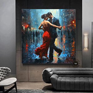 Kanvas Ev Dekoru; Büyük Kanvas; Dans Eden Çift Tablo Baskısı; Müzik Odası Sanatı; Tango Çift Kanvas