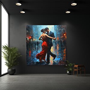 Kanvas Ev Dekoru; Büyük Kanvas; Dans Eden Çift Tablo Baskısı; Müzik Odası Sanatı; Tango Çift Kanvas