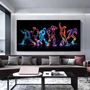 Hip Hop Dans Kanvas Baskı, Sokak Dansı Posteri, Trend Duvar Dekoru 20x40 cm