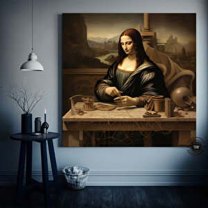 Mona Lisa Reprodüksiyon Kanvas, Mona Lisa Duvar Sanatı, Leonardo Da Vinci Reprodüksiyon Baskı
