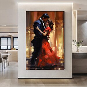 Ev Dekoru Kanvası, Büyük Kanvas, Dans Eden Çift Tablosu, Müzik Odası Sanatı, Çift Kanvas Dekoru