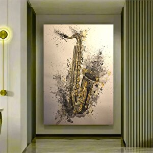 Saksafon Kanvas Baskı – Müzik Temalı Duvar Sanatı – Ev Dekoru