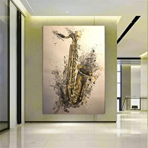 Saksafon Kanvas Baskı – Müzik Temalı Duvar Sanatı – Ev Dekoru
