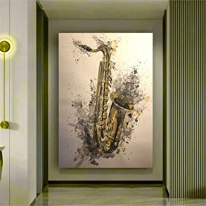 Saksafon Kanvas Baskı – Müzik Temalı Duvar Sanatı – Ev Dekoru