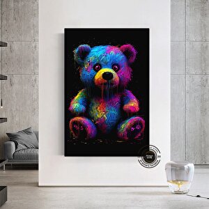 Ayıcık Kanvası, Ayıcık Graffiti Sanatı, Sevimli Ayı Temalı Duvar Dekoru