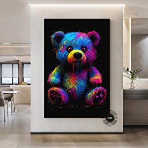 Ayıcık Kanvası, Ayıcık Graffiti Sanatı, Sevimli Ayı Temalı Duvar Dekoru