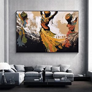 Soyut Sanat Tasarımı, Üç Dans Eden Kadın Soyut Tasarımı, Duvar Sanatı Dekoru