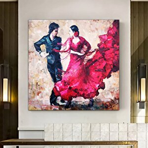 Kanvas Ev Dekoru – Büyük Kanvas; Dans Eden Çift; Tango Çift Kanvas 120x120 cm