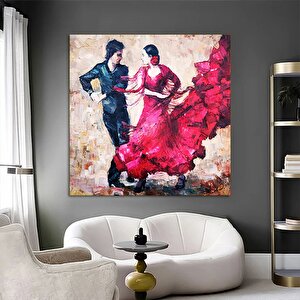 Kanvas Ev Dekoru – Büyük Kanvas; Dans Eden Çift; Tango Çift Kanvas 120x120 cm