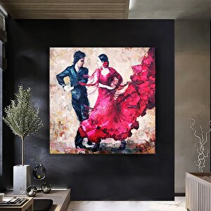 Kanvas Ev Dekoru – Büyük Kanvas; Dans Eden Çift; Tango Çift Kanvas 120x120 cm