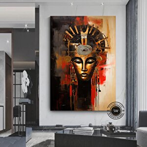 Afrikalı Amerikalı Kültür Duvar Sanatı, Afrika Kültürü Duvar Dekoru, Duvar Sembol Kanvas Tablosu 60x120 cm