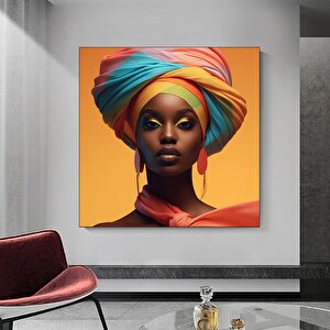 Renkli Afrikalı Kadın Kanvas Sanatı | Afrika-amerikan Sanatı | Modern Baskı