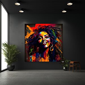 Afrika-amerikan Resim – Sokak Sanatı Graffiti Kanvas; Çağdaş Afrika Duvar Baskıları; Pop Art Graffit