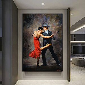 Kanvas Ev Dekoru; Dans Eden Çift Tablosu; Tango Kanvas