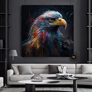 Gökyüzünün Kralı Kartal Duvar Sanatı – Soyut Duvar Sanatı 80x80 cm
