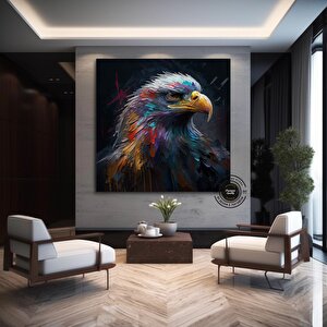 Gökyüzünün Kralı Kartal Duvar Sanatı – Soyut Duvar Sanatı 80x80 cm