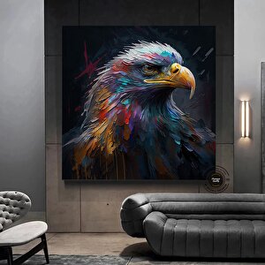 Gökyüzünün Kralı Kartal Duvar Sanatı – Soyut Duvar Sanatı 80x80 cm