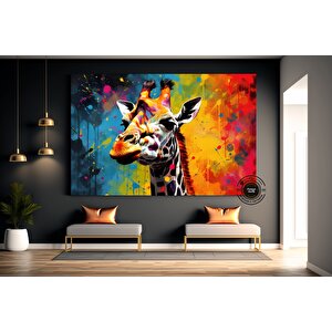 Grafiti Zürafa Tuval Resmi, Tuval Resmi, Tuval Resmi Tuval Resmi, Soyut Tuval Duvar Sanatı 50x70 cm